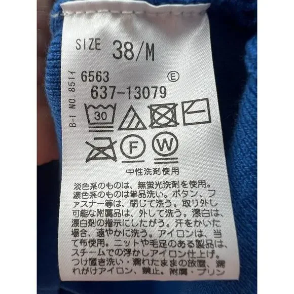 Opaque Clip Tokyo Women’s Long Sleeve Blue Wool Blend Sweater Size Medium (38) - Picture 5 of 8